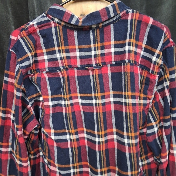 Hurley, long sleeve button up flannel T-shirt size men's large. - Picture 6 of 11